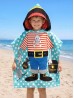 Kids Pirate Patterned Hoodie Towel